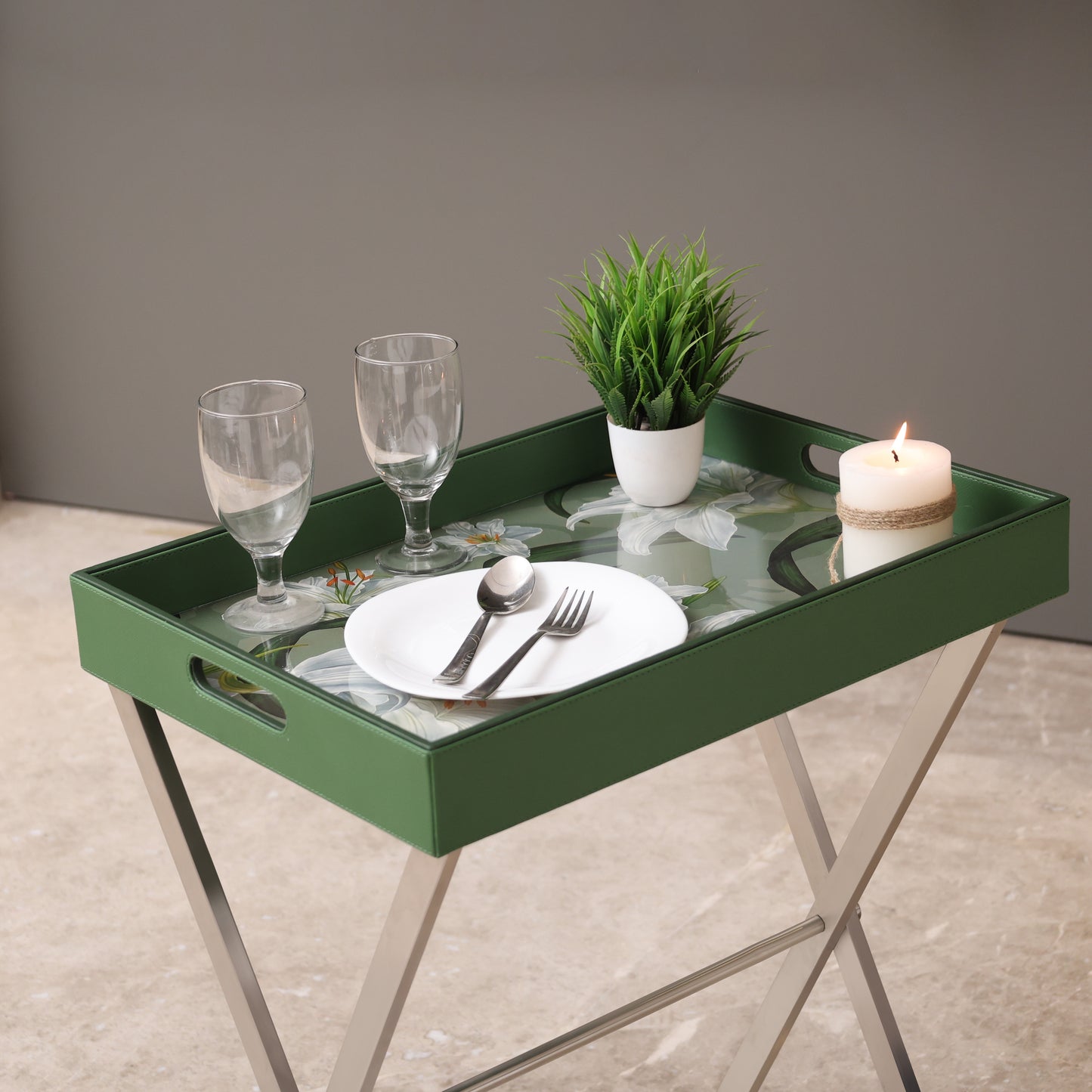 Classic Fern Butler Tray (Green)
