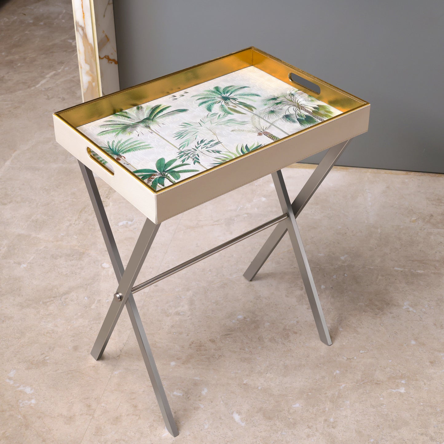 Classic Fern Butler Tray (Beige)