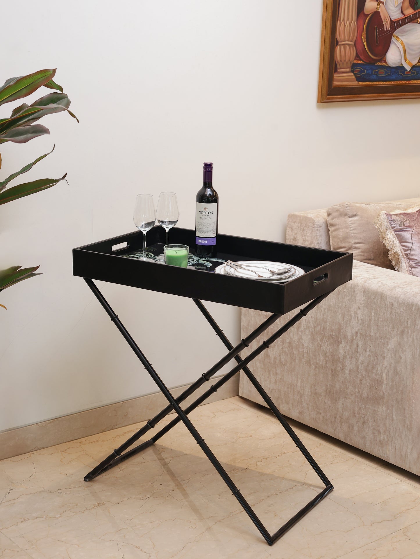 Sleek Serve Butler Tray(Black)