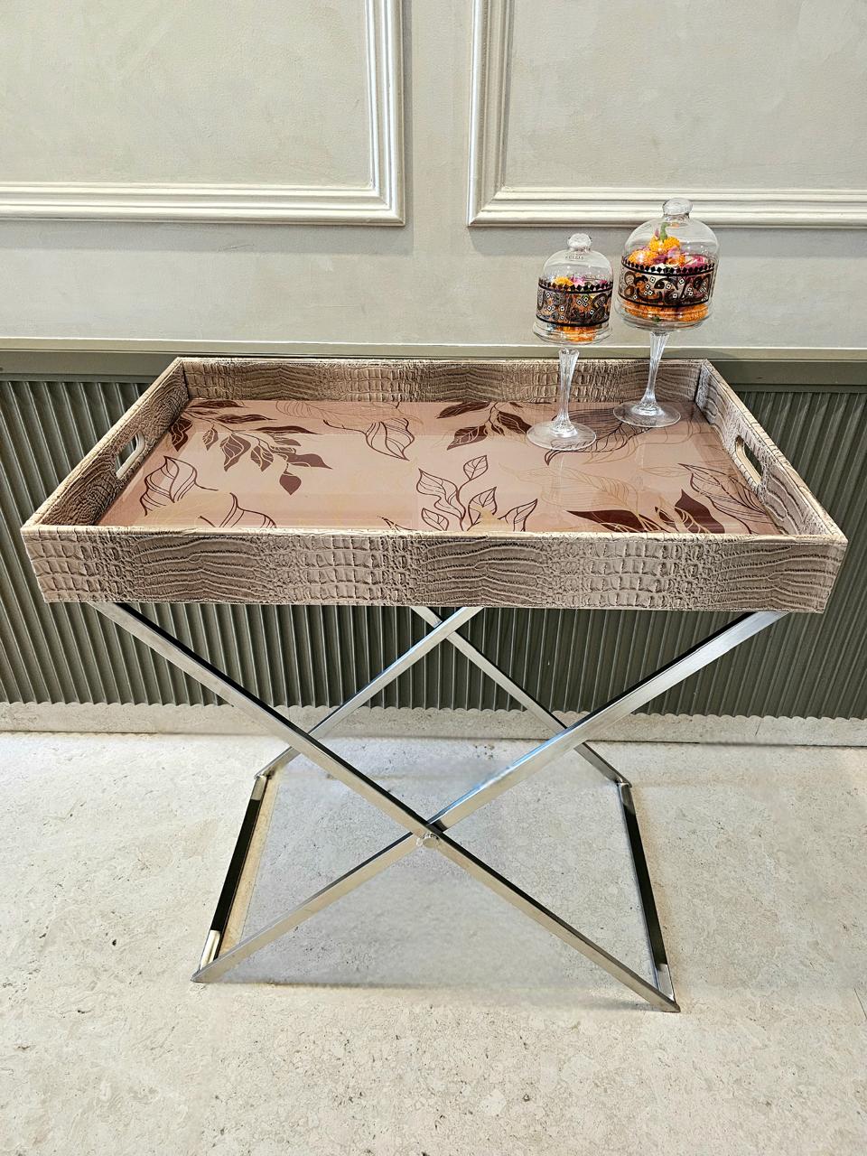 Sleek Serve Butler Tray (Beige)