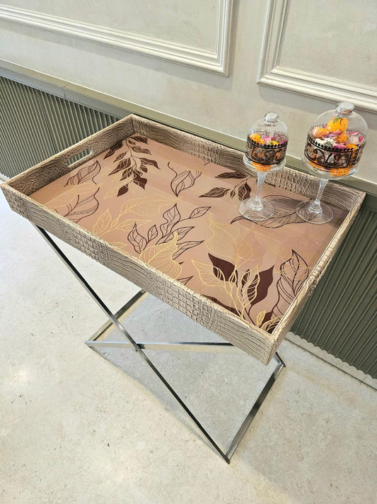 Sleek Serve Butler Tray (Beige)