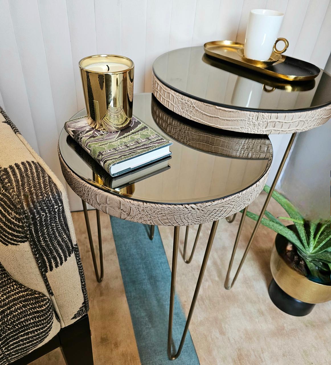Luminous Cozy Coffee Table Set Of Two (Beige)